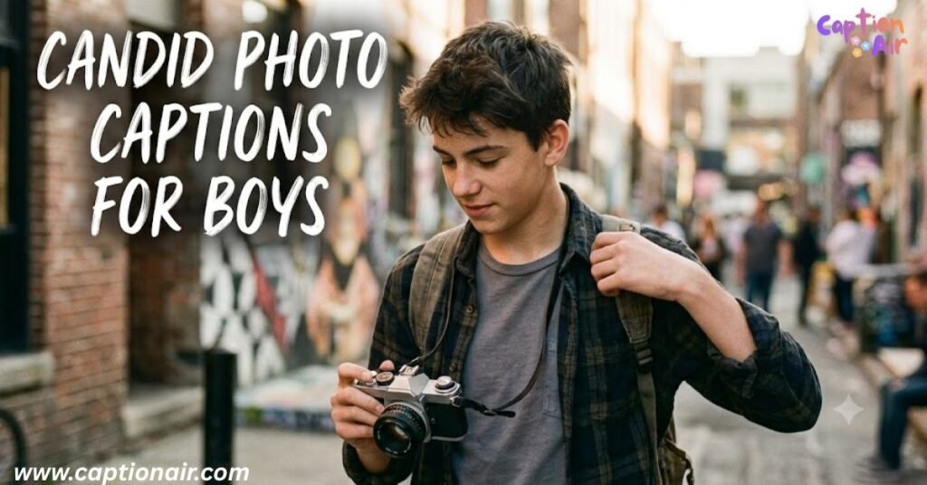 Candid Photo Captions for Boys
