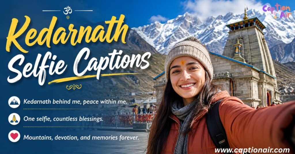 Kedarnath Selfie Captions