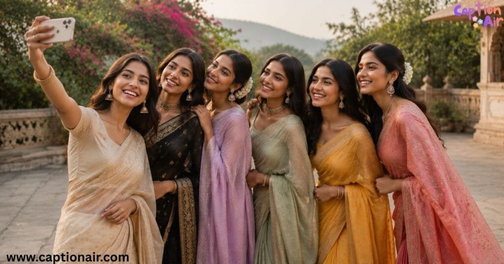 Saree Selfie Caption in Marathi