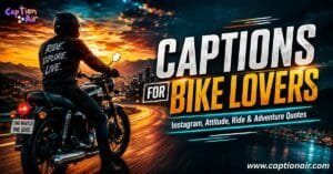 300+ Captions for Bike Lovers: Instagram, Attitude, Ride & Adventure Quotes