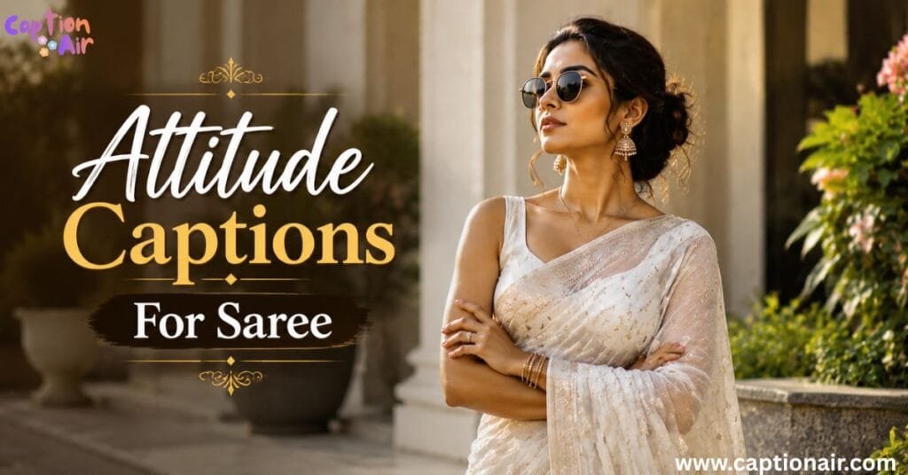Saree Attitude Caption in Marathi