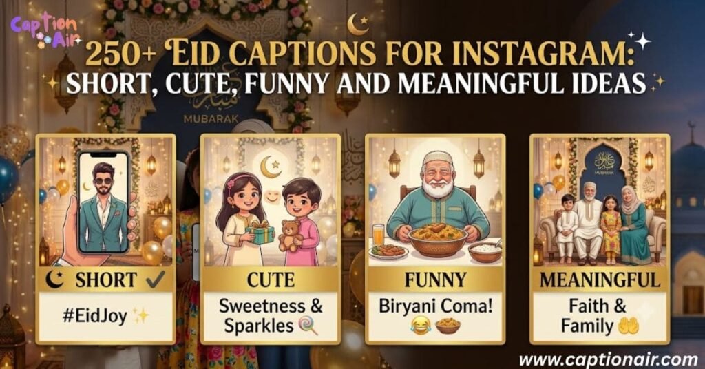 250+ Eid Captions for Instagram: Short, Cute, Funny and Meaningful Ideas