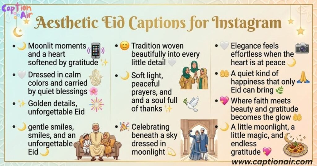 Aesthetic Eid Captions for Instagram