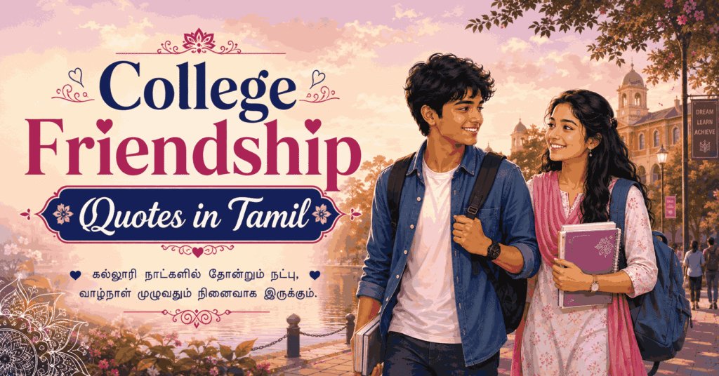 College Friendship Quotes in Tamil