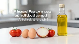 5 minutes! Fast, easy and delicious! And breakfast is ready!