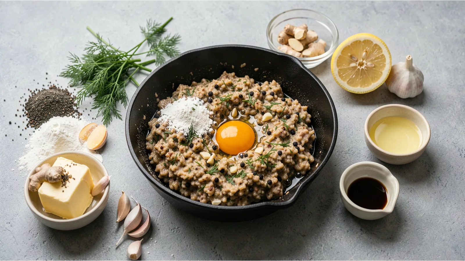 Black pepper. 1 egg. Flour 2 tablespoons. β illustrative visual for this section