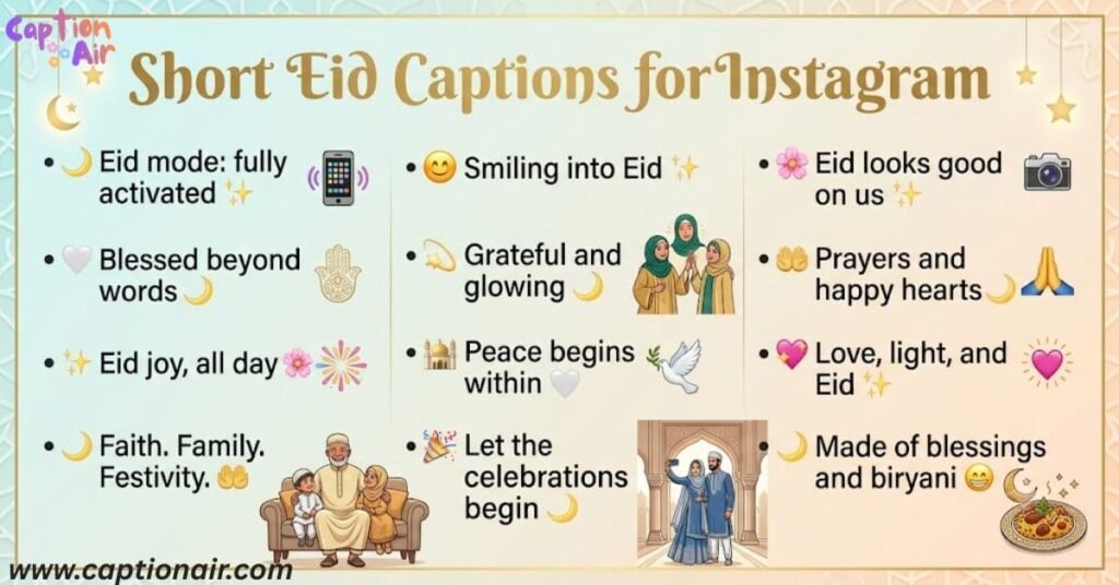 Short Eid Captions for Instagram
250+ Eid Captions for Instagram: Short, Cute, Funny and Meaningful Ideas
